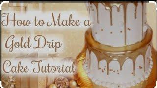 GOLDEN DRIP KAISE BANAYE? easy golden drip for cake I Sweet Wonders