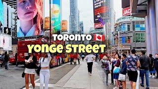 Toronto  Saturday Yonge Street Downtown Walking Tour Canada 4k