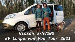 FULLY ELECTRIC CAMPERVAN   - Nissan e-NV200 DIY conversion van tour 2021