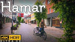 Walk with Me in Hamar in Norway | City Center | 4K HDR | June 2024