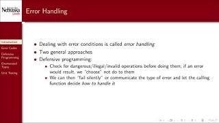 6.1 - Error Handling - Introduction