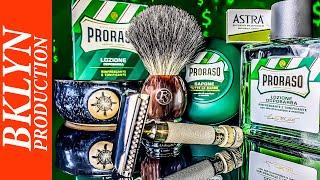  WetShave: Merkur Slant 1950-70s, Frank Shaving Brush Captain's Choice Bowl Proraso Green Astra 