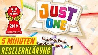 Just One Regeln Erklärung Anleitung Spiel des Jahres 2019 - Partyspiel