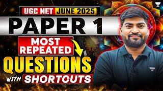 UGC NET June 2025 Paper 1 | Most Repeated Questions with Shortcuts | by Rajat sir