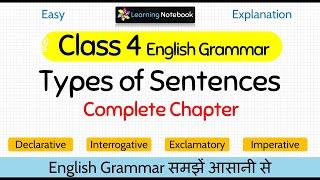 Class 4 Types of Sentences । Class 4 English Grammar Kinds of Sentences