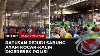 Detik-detik Polisi Gerebek Arena Judi Sabung Ayam di Bekasi | Kabar Utama Pagi tvOne