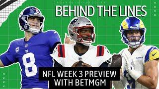 NFL Early Week 3 Opening Odds | Behind the Lines with BetMGM | TNF Lines