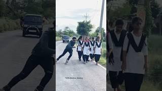 School girls reaction  #brotherskating #skating #skater #girlreaction #girl #schoolgirl #road