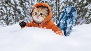 ️Niseko-born Cat's Backcountry Skiing at ParkCity Turns Into Chaos!