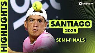 Baez Locks Horns with Ugo Carabelli; Djere Battles Cerundolo | Santiago 2025 Semi-Final Highlights