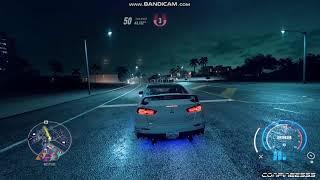 NFS Heat - 5 Minutes in Palm City Night - Mitsubishi Lancer Evolution X Nighttime Gameplay