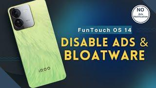 How To Disable Ads & Bloatware From FunTouch OS 14 | IQOO Z9