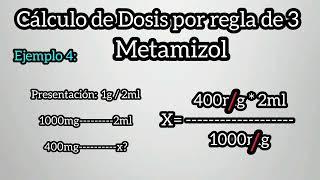 ️Calculo de dosis de medicamentos por regla de 3 (Muy muy fácil)