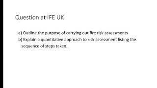 Ife(uk) Fire safety Fire risk assessment  type of method part2