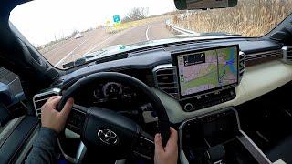 Commuting in a Hybrid Pickup truck - 2023 Toyota Tundra Capstone iForce Max (Hybrid) - POV Drive