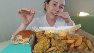 МУКБАНГ АСМР КРЫЛЬЯ СОУС КАРТОШКА  | MUKBANG ASMR 먹방 eatingshow