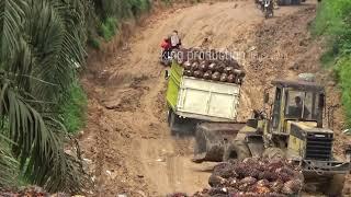 tanjakan ngisap, operator loader langsung siaga dorong dari belakang