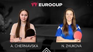 18:00 Alina Cherniavska - Nadiia Zhukova 14.05.2024 TT Euro.Cup Women Ukraine Star. TABLE 3