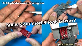 How to make 1/24 racing model car seat belt look realistic