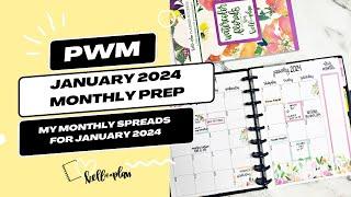 Plan with Me- January 2024 Monthly Spreads