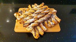 Nutella Puff Pastry Twist  Simple Recipe