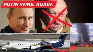 Prigozhin's plane CRASHes in Russia. PUTIN wins again!