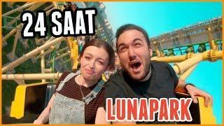 24 SAAT BOYUNCA LUNAPARKTA KALMAK!!! (En Hızlı RollerCoaster)