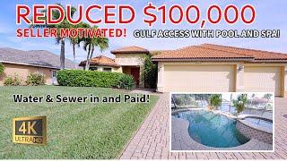 Cape Coral Florida Gulf Access Home For Sale / Major Price Reduction!