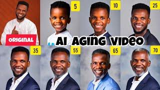 How To Generate AI Age Progression Video Of Yourself | AI Aging Journey | AI Age Time Lapse