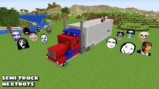 SURVIVAL SEMI TRUCK WITH 100 NEXTBOTS in Minecraft - Gameplay - Coffin Meme