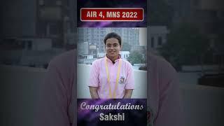 Meet AIR 4 MNS 2022 topper Sakshi MNS Motivational short..MNS couching in India mns 2023..