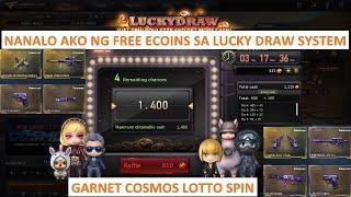 NANALO AKO NG FREE ECOINS SA LUCKY DRAW SYSTEM & GARNET COSMOS LOTTO SPIN