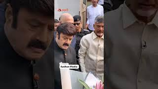 AP CM Chandrababu Naidu at the sets of Unstoppable with Nata Simha Nandamuri BalaKrishna Season 4