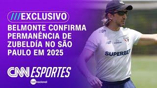 Exclusivo CNN: Belmonte confirma permanência de Zubeldía no São Paulo em 2025 | CNN ESPORTES