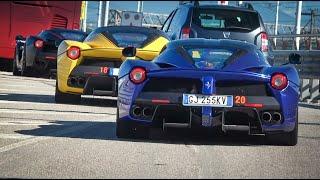 Ferrari Cavalcade SHUT DOWN Venice with La Ferrari's, Daytona SP3, SP-8, 812 Competizione!