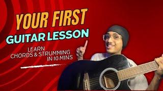 Guitar Lesson 1 | Learn Open Chords & Strumming Pattern