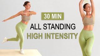 30 Min All Standing FAT BURNING HIIT | Super Sweaty Cardio | Full Body | No Repeat