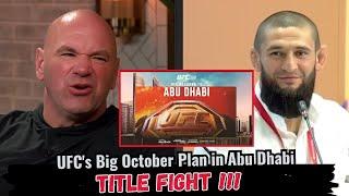 Khamzat Chimaev to Return in October at UFC 308 in Abu Dhabi