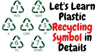 Let's Learn Plastic Recycling symbol in details | How to read the Plastic Recycling symbol