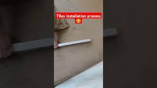 Technicques& placing tiles Accurate on flooring# How to Install tiles process#floortilesdesign