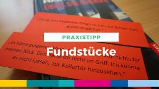 Praxistipp: Fundstücke - mit Zitaten neugierig auf Bücher machen