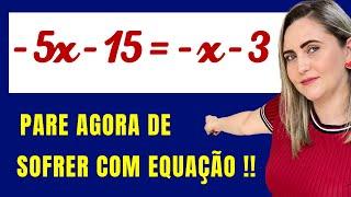   NÃO ERRE MAIS EQUAÇÃO DO 1º GRAU!! Matemática básica todo dia.