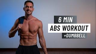 6 MIN DUMBBELL ABS WORKOUT - Six Pack Ab Routine At Home