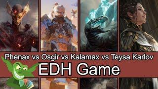 When milling goes WRONG! Phenax vs Osgir vs Kalamax vs Teysa Karlov #edh #cmdr game play