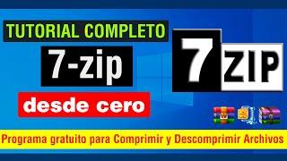 Como usar 7zip para Comprimir y Descomprimir archivos ZIP y RAR en Windows 10 / 8 / 7  Tutorial 2024