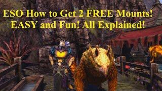 ESO How to Get 2 FREE Mounts! EASY and FUN All Explained