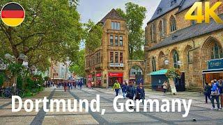 Walking tour in Dortmund, Germany 4K 60fps