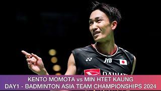 Kento Momota 桃田 賢斗 vs Min Htet Kaung | Badminton Asia Team Championships 2024