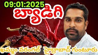 09:01:2025 #బ్యాడీగిమార్కెట్#గుంటూరుమార్కెట్ #తెలంగాణమార్కెట్అన్నీరకాలరేట్లు|md hasan agri tech