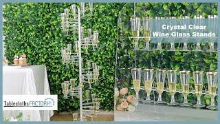 Crystal Clear Wine Glass Stands | Tableclothsfactory.com